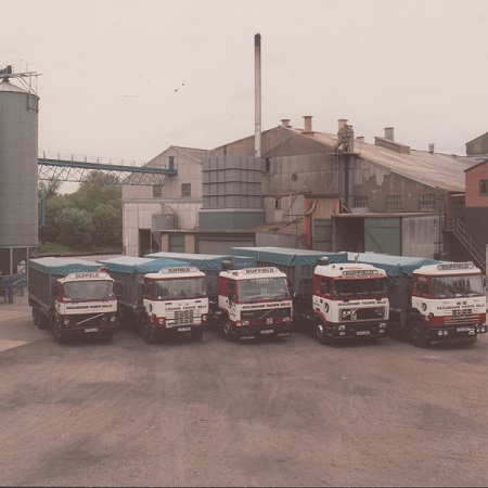 Lorries at the mill